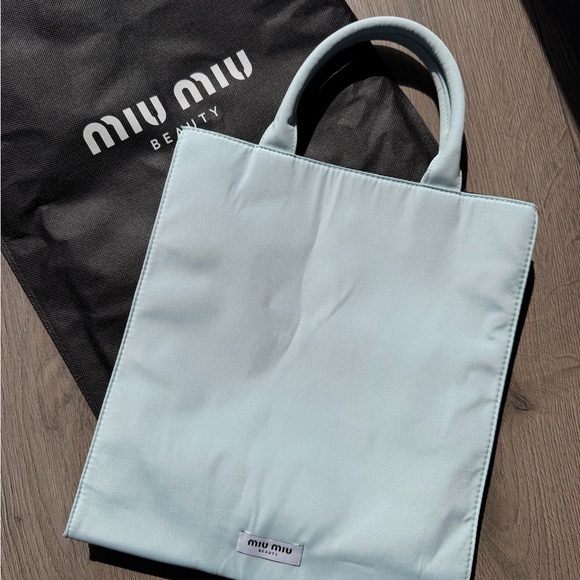 Miu Miu Handbags - Miu Miu Baby Blue Beauty Tote bag